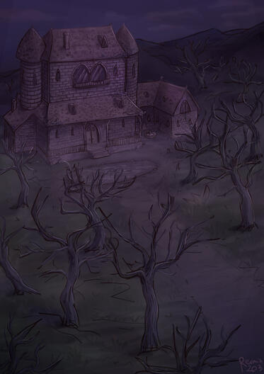 "The Fall of the House of Usher" external setting